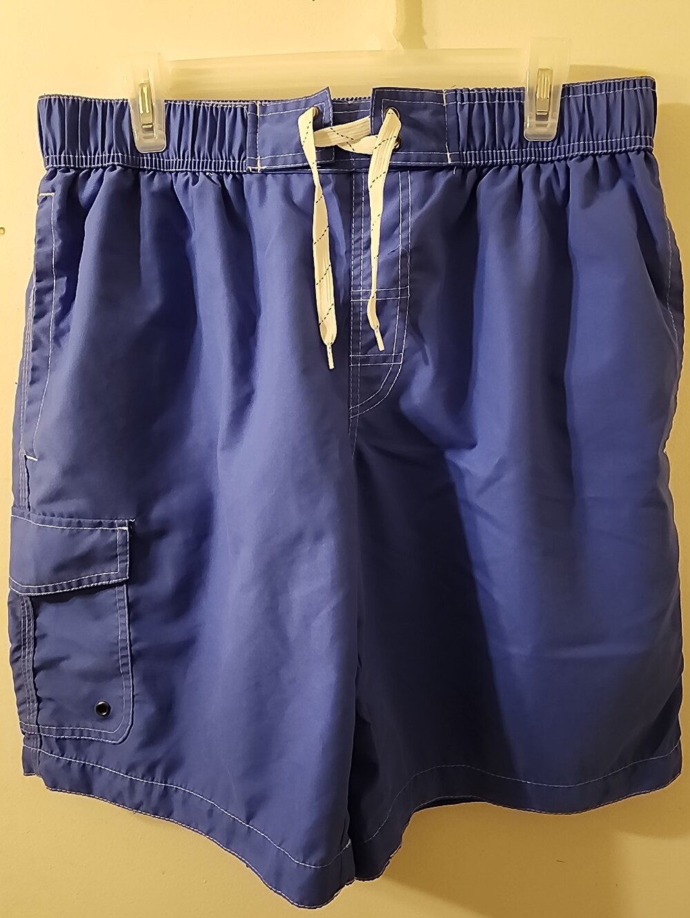 St. John's Bay Blue Cargo Drawstring Swim Shorts - Men's Size L
